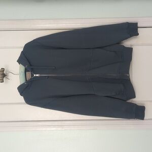 Everlane Mens Zip Up Hoodie, Slate Blue, Size XL